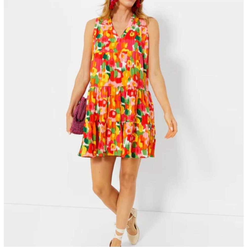 Pomander Place Tuckernuck Magnolia Size Large Watercolor Floral Mini Dress